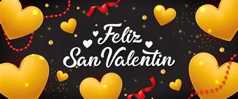 premium vector feliz san valentin lettering