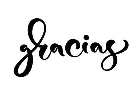 Premium Vector Gracias Vector Text In Spanish Thank You Lettering