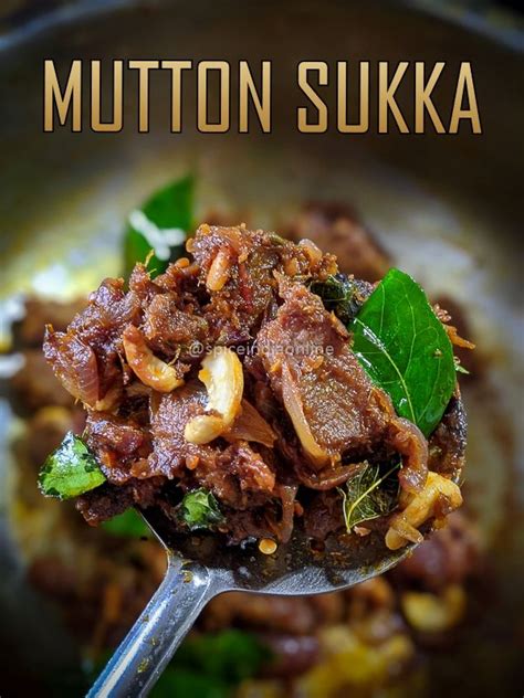 MUTTON SUKKA RECIPE Mutton Chukka Fry Spiceindiaonline Recipe