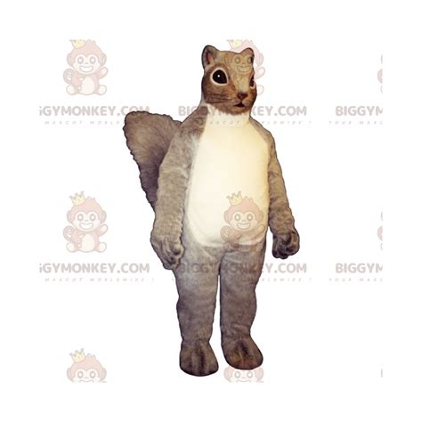 Biggymonkey™ Long Coat Squirrel Mascot Costume Sizes L 175 180cm