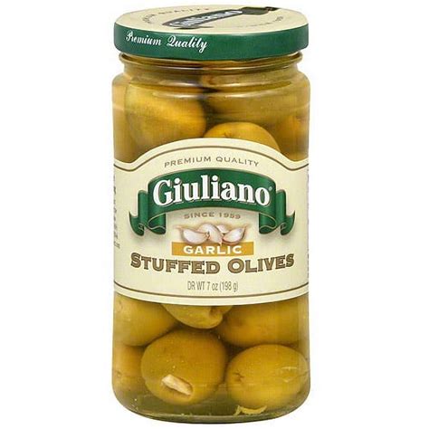 Giuliano Garlic Stuffed Olives 7 Oz Pack Of 6 Walmart