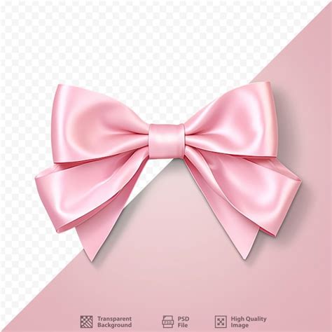 Premium PSD Pink Bow With Ribbon Isolated On Transparent Background