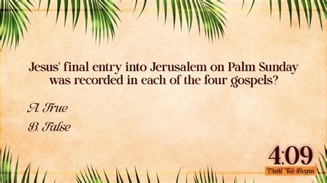 Countdown Palm Sunday Trivia Church Visuals