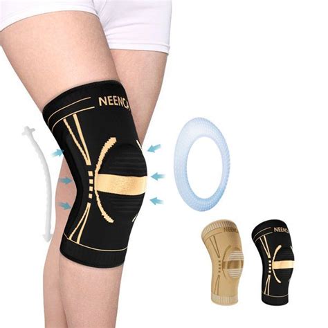 Neenca Pieces Professional Knee Brace Compression Sleeve Support