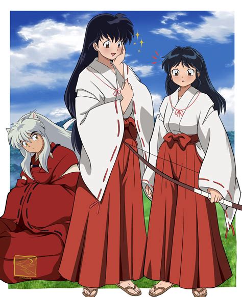 Inuyasha Higurashi Kagome And Moroha Inuyasha And 1 More Drawn By