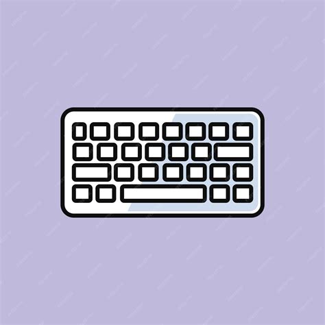 Icono De Teclado De Dibujos Animados Simple Vector Premium