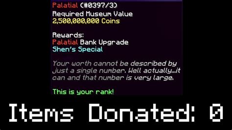 How To Get Max Museum Value Without Donating Any Items Hypixel