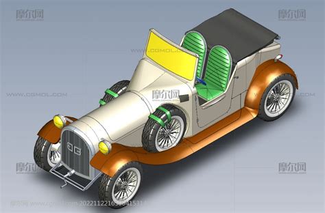 老爷车3d图纸模型 机械工具模型下载 摩尔网cgmol