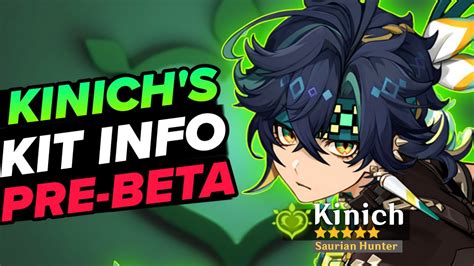 New Update Kinich Complete Kit Skills Burst Talents