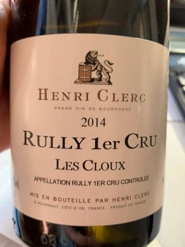 Henri Clerc Rully 1er Cru Les Cloux Vivino US