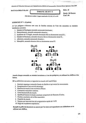 Bac Blanc Serie D Svt Yakro By Tehua