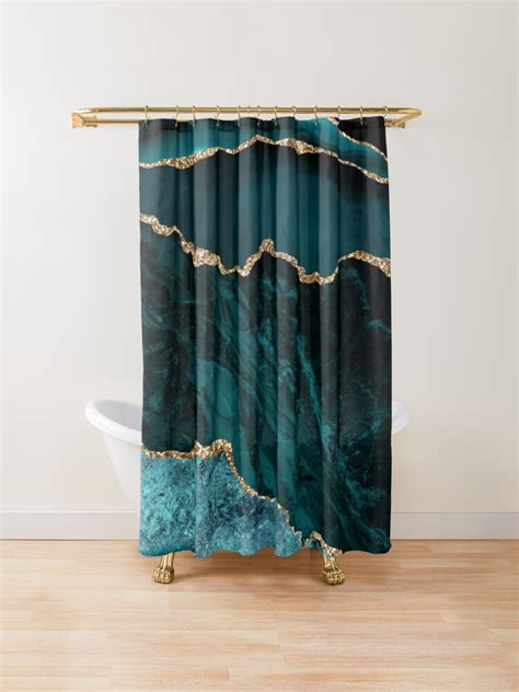 Amazing Blue And Teal Malachite Marble Texture With Gold Veins