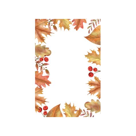 Watercolor Leaf Frame Png Picture Watercolor Autumn Leaf Frame