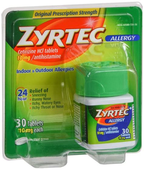 Zyrtec OTC 10 Mg Tab 30 By J J Consumer