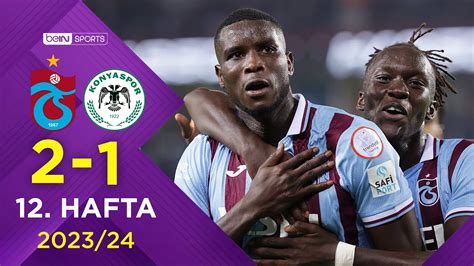 Trabzonspor 2 1 Tümosan Konyaspor 12 Hafta Trendyol Süper Lig