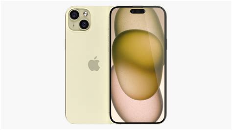 3d Iphone 15 Plus Yellow Turbosquid 2135524