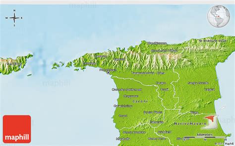 Physical 3d Map Of Saint George