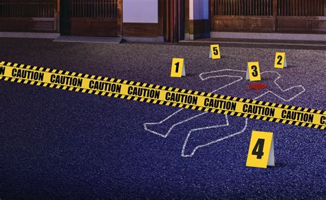 Crime Scene Decorating Kit With Caution Tape And Chalk Redyellow 8