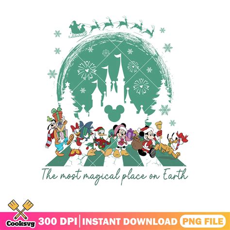 Mickey The Most Magical Place On Earth Png Mickey Magical Christmas P