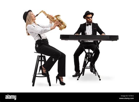 Female Keyboard Player Performing High Resolution Stock Photography And