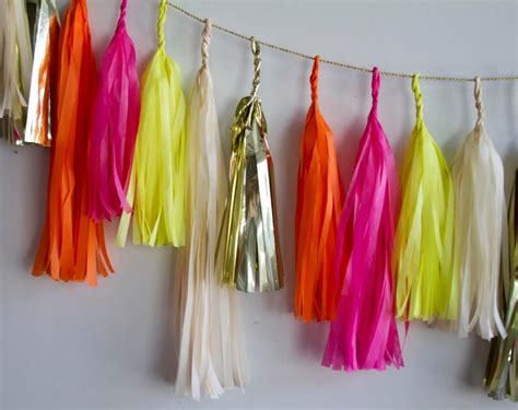 Electric Tassel Garland Modern Party Decor Summer Party Etsy