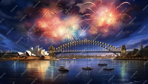 Premium AI Image | A dramatic scene of Australia Day fireworks over ...