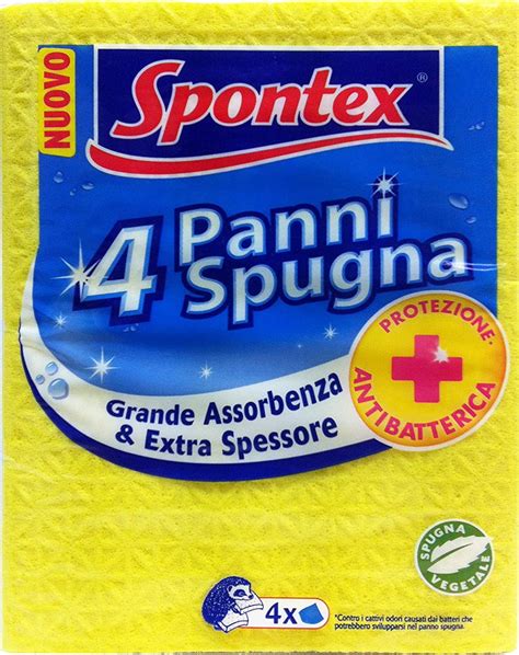 18 X SPONTEX Panni Spugna 4 Pezzi Amazon It Bellezza