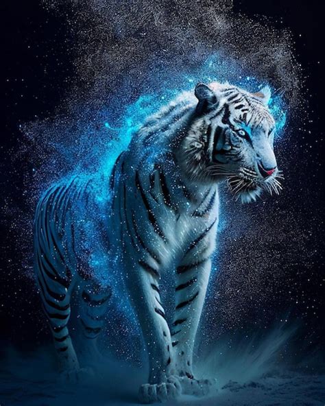 Cool Blue Tiger Wallpaper