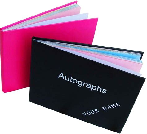 PERSONALISED Blank Autograph Book Around 96 Blank Pages of Various ...