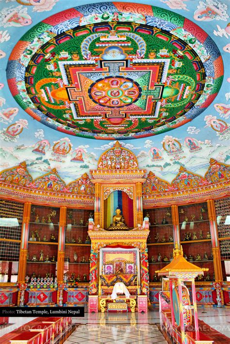 Inside a Tibetan Temple in Lumbini: photograph