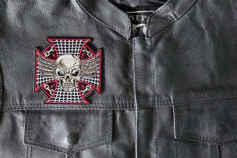 Maltese Skull Patch Biker Skull Patches By Ivamis Patches