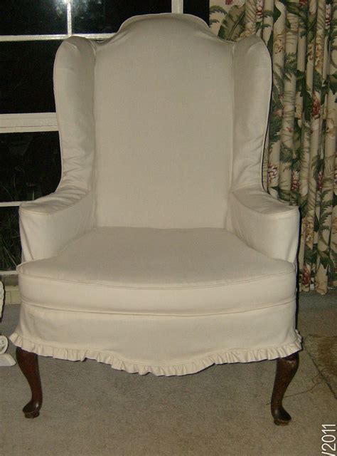 Wing Chair Slipcover By Chicis Cottage Style Winter Park Fl