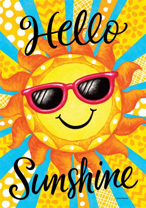 Hello Sunshine Flag By Studio Ramona Custom Decor