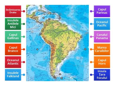 America De Sud Labelled Diagram