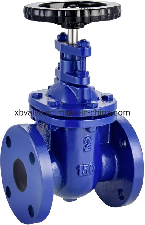 Cast Iron Flanged Resilient Seated Non Rising Stem Water Gate Valve