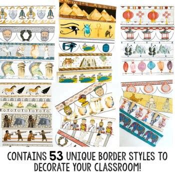 Ancient Civilizations Bulletin Board Borders Bundle Ancient History