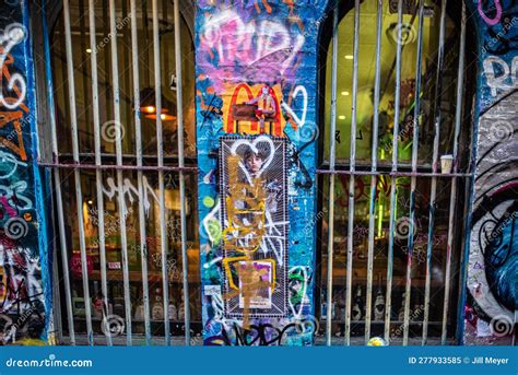 Graffiti Street Art In Melbourne Australia Victoria Stock Image