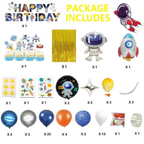 Outer Space Theme Birthday Party Decorations Happy Birthday Banner