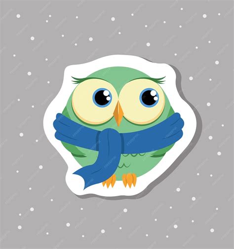 Premium Vector Cute Cartoon Owl Sticker