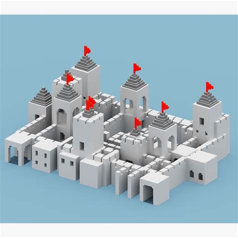 3d Model Voxel Castle Turbosquid 1956651