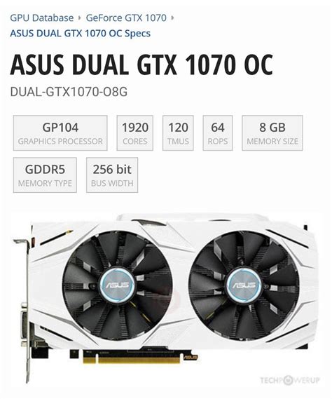 Asus Gtx 1070 Oc 8gb Computers And Tech Parts And Accessories Computer