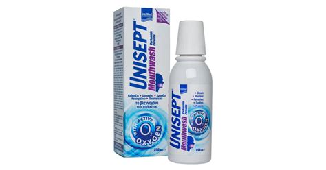 Unisept Mouthwash Carbamide Peroxide Στοματικό Διάλυμα Χωρίς Οινόπνευμα 250 Ml Προσφορές