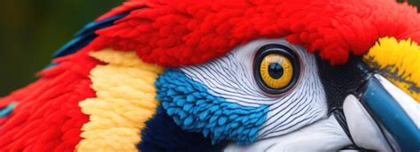 Premium Ai Image Macaw Ara Parrot Closeup Face Ai Generative