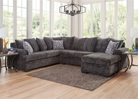 Galactic Charcoal Sectional Discount Furniture Atlanta Sectionals