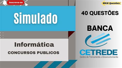 Simulado Quest Es De Inform Tica Para Concurso P Blico Banca