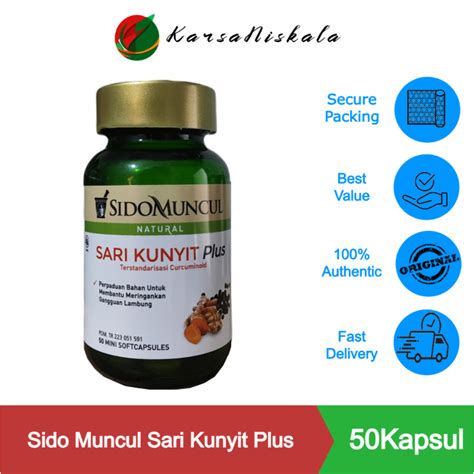 Jual Sido Muncul Sari Kunyit Plus Soft Capsule Isi Kapsul