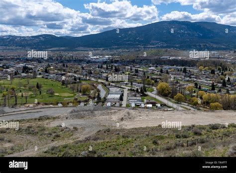 Overlooking The Town Of Merritt British Columbia Canada Stock Photo