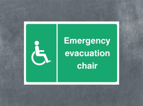 Emergency Evacuation Chair Sign The Safety Sign Company