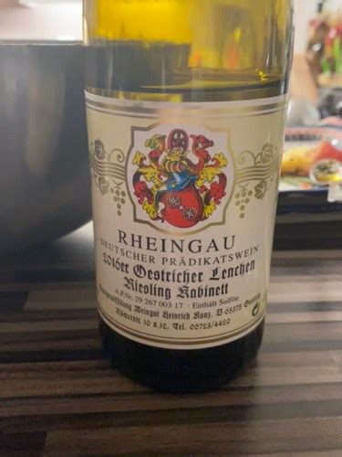 Weingut Heinrich Kunz Oestricher Lenchen Riesling Kabinett Vivino Us