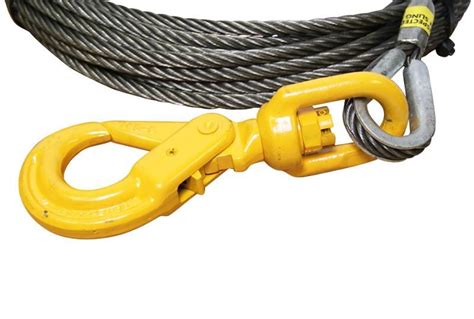 Fiber Core Winch Cables With Swivel Self Locking Hooks For Extra